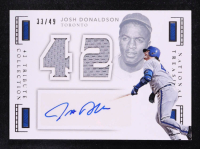 Josh Donaldson 2016 Panini National Treasures 42 Tribute Material Signatures #42JD #33/49 at PristineAuction.com