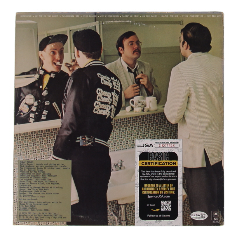 Cheap Trick "Heaven Tonight" Vinyl Record Album Band-Signed by Robin Zander, Rick Nielsen & Tom Peterson (JSA) at PristineAuction.com Cheap Trick "Heaven Tonight" Vinyl Record Album Band-Signed by Robin Zander, Rick Nielsen & Tom Peterson (JSA) at PristineAuction.com