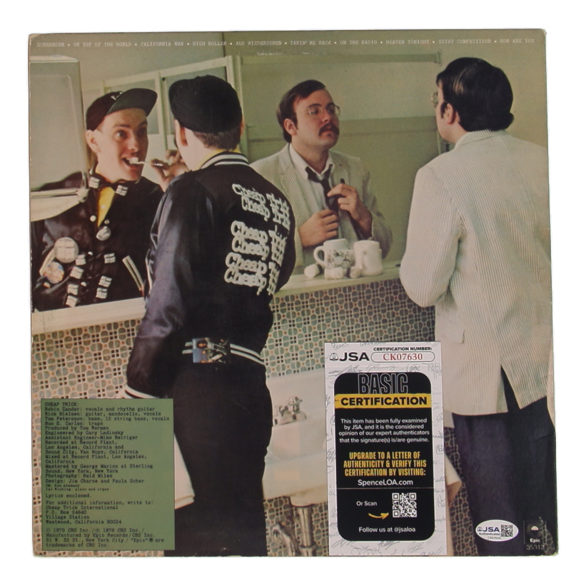 Cheap Trick "Heaven Tonight" Vinyl Record Album Band-Signed by Robin Zander, Rick Nielsen & Tom Peterson (JSA) at PristineAuction.com Cheap Trick "Heaven Tonight" Vinyl Record Album Band-Signed by Robin Zander, Rick Nielsen & Tom Peterson (JSA) at PristineAuction.com