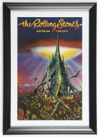 1973 "The Rolling Stones" Australian Tour Custom Framed Poster at PristineAuction.com