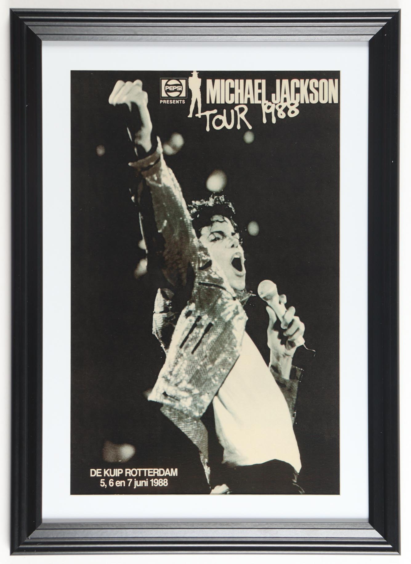 1988 "Michael Jackson" Netherlands Tour Custom Framed Poster at PristineAuction.com 1988 "Michael Jackson" Netherlands Tour Custom Framed Poster at PristineAuction.com