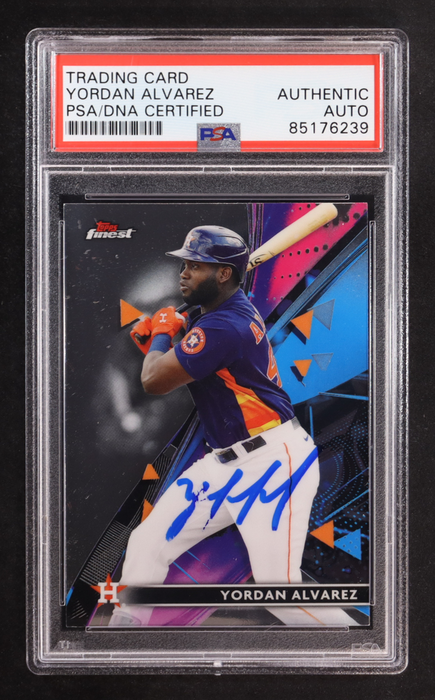 Yordan Alvarez Signed 2021 Topps Finest #95 (PSA Encapsulated) at PristineAuction.com Yordan Alvarez Signed 2021 Topps Finest #95 (PSA Encapsulated) at PristineAuction.com