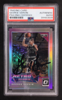 George Gervin Signed 2017-18 Donruss Optic Retro Series Holo #12 (PSA Encapsulated) at PristineAuction.com
