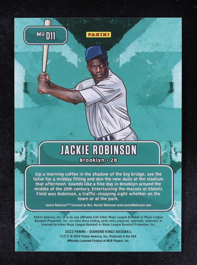 Jackie Robinson 2022 Diamond Kings Downtown #11 at PristineAuction.com Jackie Robinson 2022 Diamond Kings Downtown #11 at PristineAuction.com