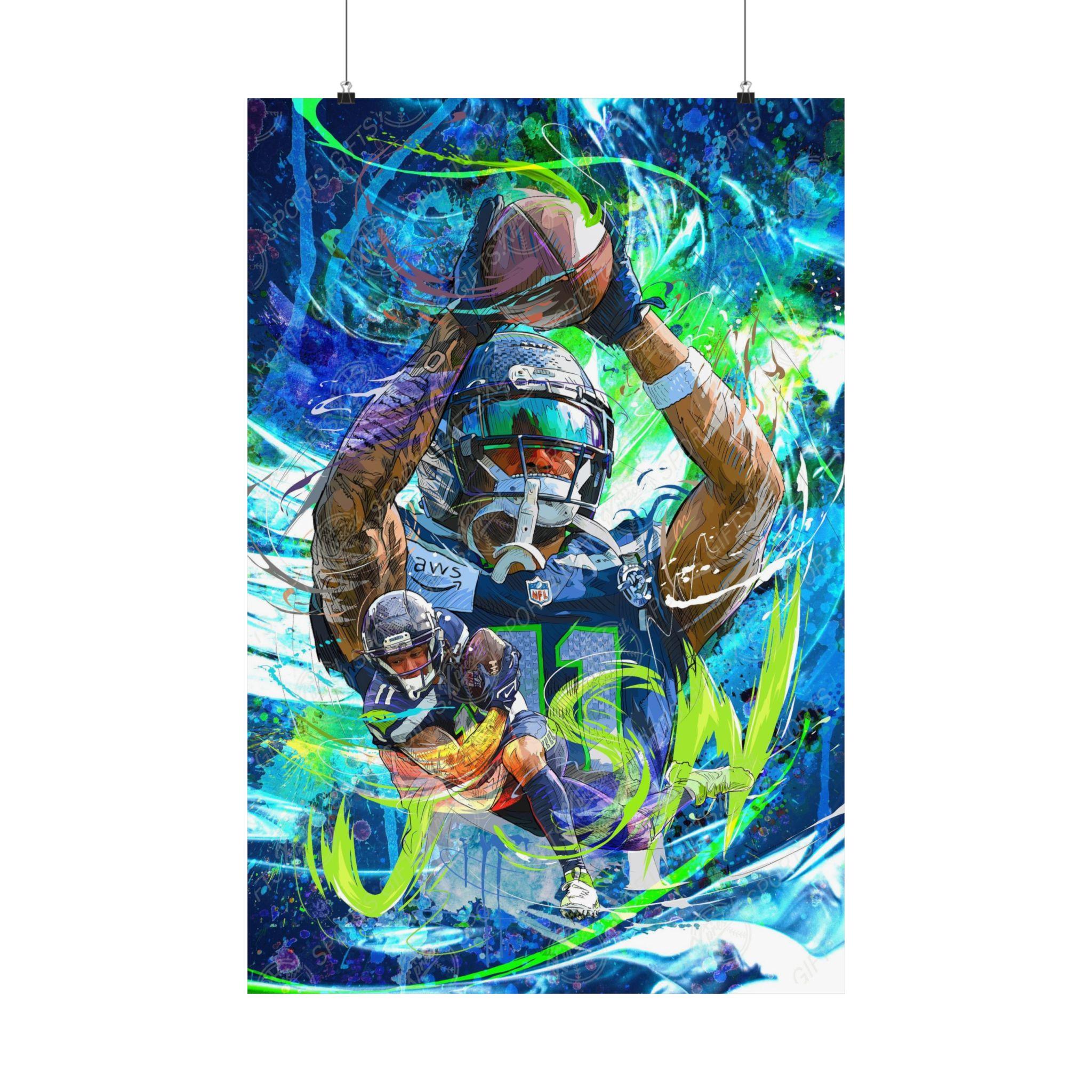 Jaxon Smith-Njigba Seahawks 36x24 Poster at PristineAuction.com Jaxon Smith-Njigba Seahawks 36x24 Poster at PristineAuction.com