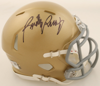 Rudy Ruettiger Signed Notre Dame Fighting Irish Speed Mini Helmet (Fanatics) at PristineAuction.com