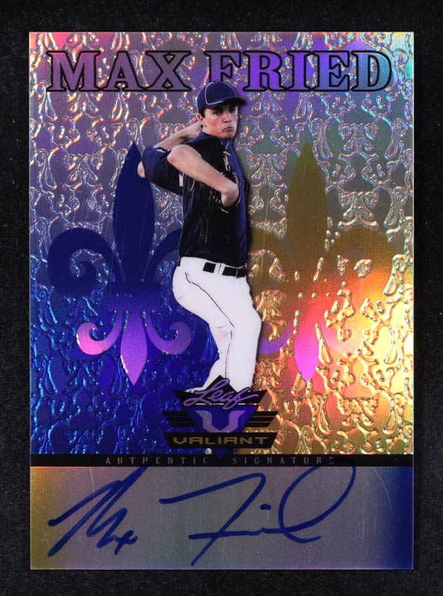 Max Fried 2012 Leaf Valiant Draft Blue #MF1 #09/25 RC at PristineAuction.com Max Fried 2012 Leaf Valiant Draft Blue #MF1 #09/25 RC at PristineAuction.com
