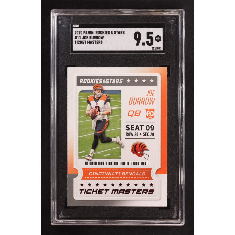 Joe Burrow 2020 Rookies and Stars Ticket Masters #11 RC (SGC 9.5) at PristineAuction.com