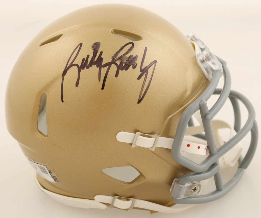 Rudy Ruettiger Signed Notre Dame Fighting Irish Speed Mini Helmet (Fanatics) at PristineAuction.com Rudy Ruettiger Signed Notre Dame Fighting Irish Speed Mini Helmet (Fanatics) at PristineAuction.com
