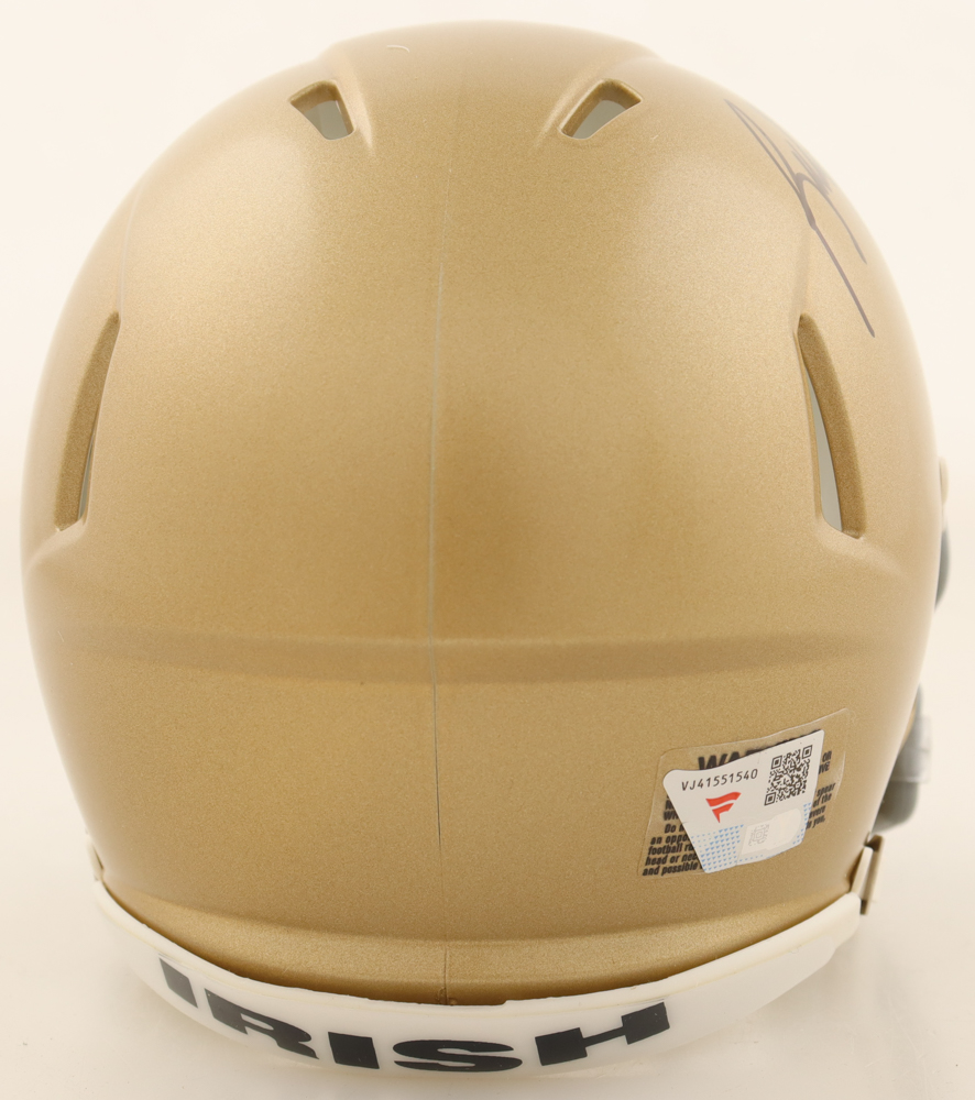 Rudy Ruettiger Signed Notre Dame Fighting Irish Speed Mini Helmet (Fanatics) at PristineAuction.com Rudy Ruettiger Signed Notre Dame Fighting Irish Speed Mini Helmet (Fanatics) at PristineAuction.com