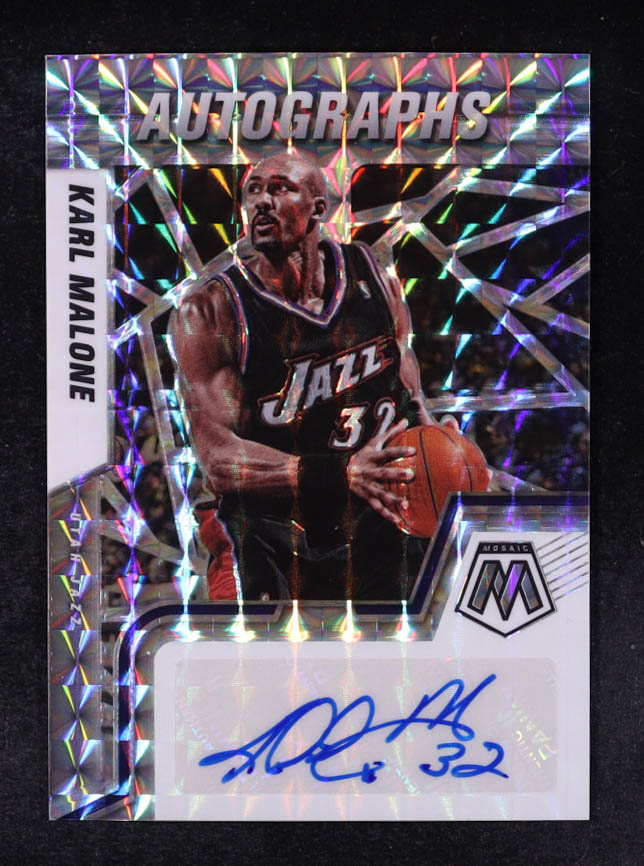 Karl Malone 2021-22 Panini Mosaic Autographs Mosaic #59 at PristineAuction.com Karl Malone 2021-22 Panini Mosaic Autographs Mosaic #59 at PristineAuction.com