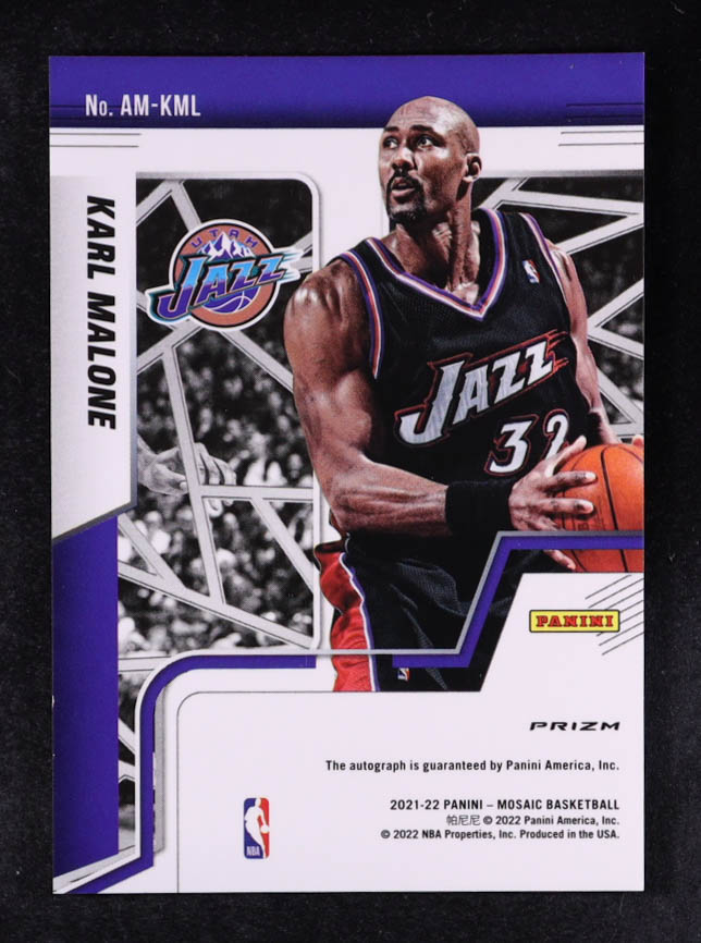 Karl Malone 2021-22 Panini Mosaic Autographs Mosaic #59 at PristineAuction.com Karl Malone 2021-22 Panini Mosaic Autographs Mosaic #59 at PristineAuction.com