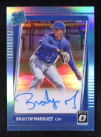 Brailyn Marquez 2021 Donruss Optic Rated Rookies Signatures Carolina Blue #68 #08/35 at PristineAuction.com