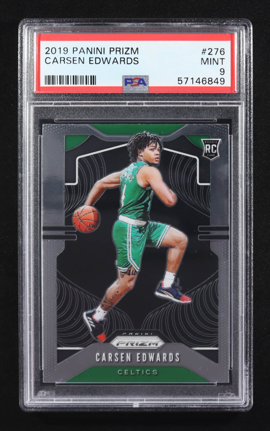 Carsen Edwards 2019-20 Panini Prizm #276 RC (PSA 9) at PristineAuction.com Carsen Edwards 2019-20 Panini Prizm #276 RC (PSA 9) at PristineAuction.com