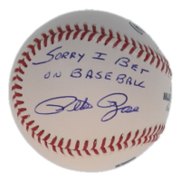 Pete Rose Signed OML Baseball Inscribed "Sorry I Bet On Baseball" (JSA & Rose) at PristineAuction.com
