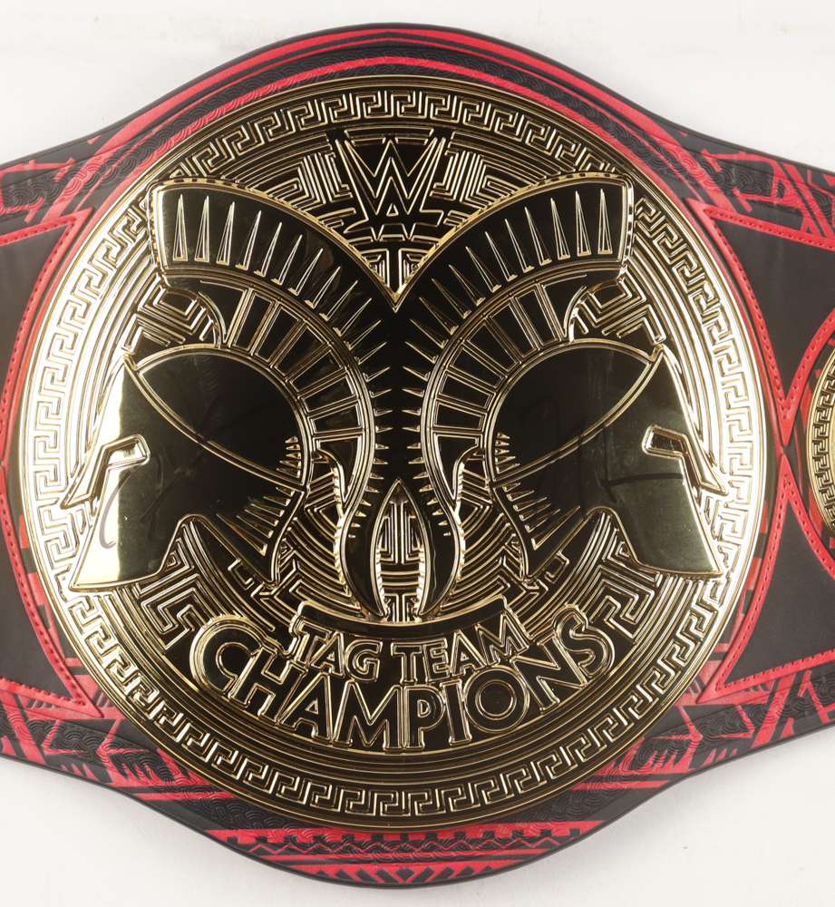 Jimmy Uso & Jey Uso Signed Full-Size Tag-Team Champions Wrestling Belt (Fanatics) at PristineAuction.com Jimmy Uso & Jey Uso Signed Full-Size Tag-Team Champions Wrestling Belt (Fanatics) at PristineAuction.com