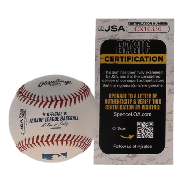 Barry Larkin Signed OML Baseball Inscribed "95 NL MVP" (JSA) at PristineAuction.com Barry Larkin Signed OML Baseball Inscribed "95 NL MVP" (JSA) at PristineAuction.com