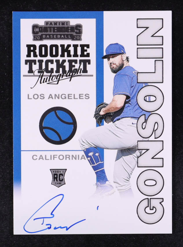 Tony Gonsolin 2020 Panini Contenders Optic Rookie Ticket Autographs #15 RC at PristineAuction.com Tony Gonsolin 2020 Panini Contenders Optic Rookie Ticket Autographs #15 RC at PristineAuction.com