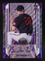 Brendan Beck 2021 Leaf Metal Draft Purple Shimmer Autographs #BABB2 #9/15 RC at PristineAuction.com