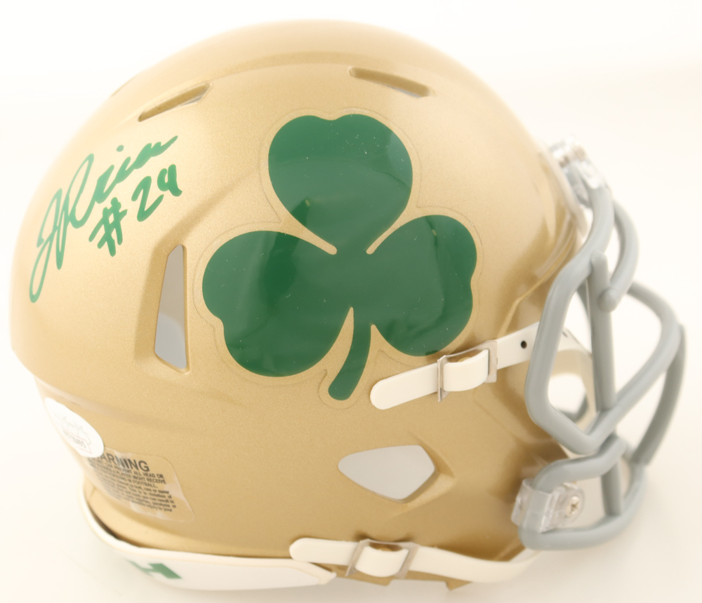 Jadarian Price Signed Notre Dame Fighting Irish Speed Mini Helmet (JSA) at PristineAuction.com Jadarian Price Signed Notre Dame Fighting Irish Speed Mini Helmet (JSA) at PristineAuction.com