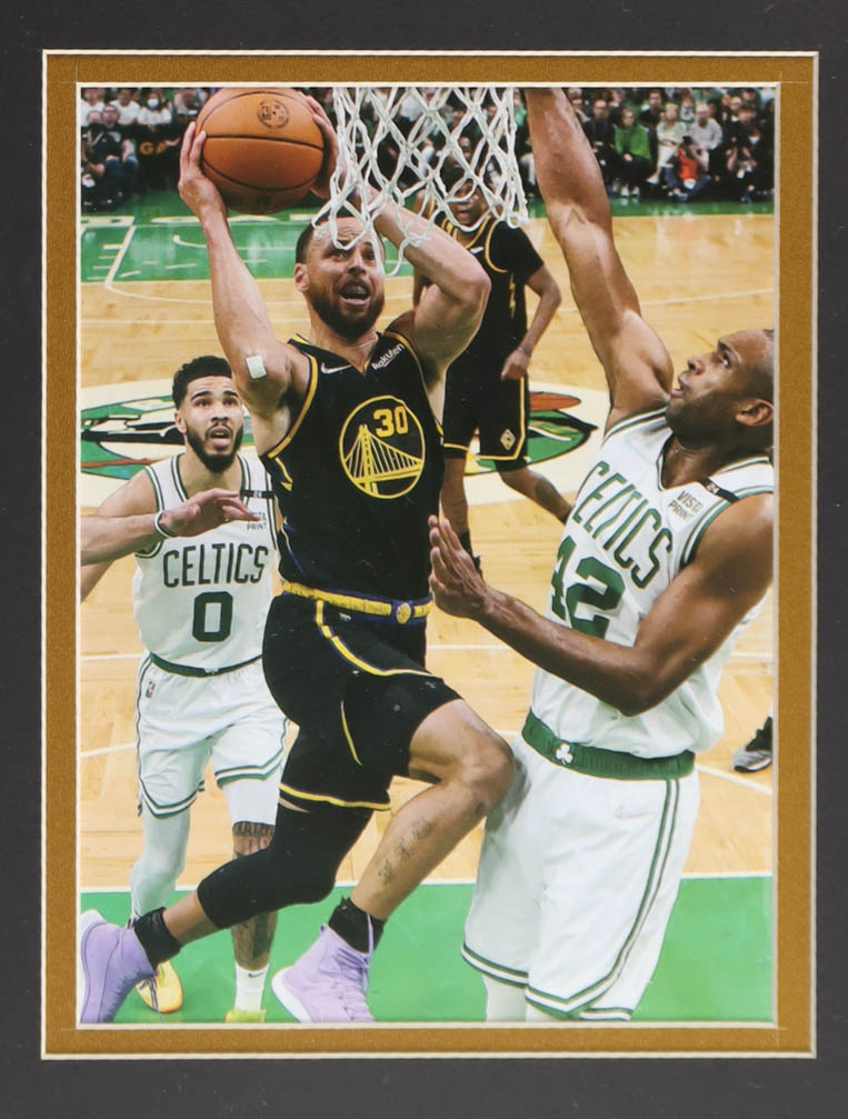 Stephen Curry Signed Custom Framed Jersey Display with (4) Finals Pins & (2) Team Logo Patches (JSA) at PristineAuction.com Stephen Curry Signed Custom Framed Jersey Display with (4) Finals Pins & (2) Team Logo Patches (JSA) at PristineAuction.com