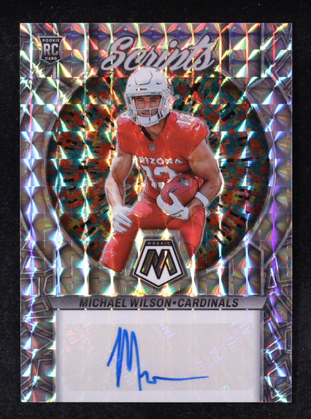 Michael Wilson 2023 Panini Mosaic Rookie Scripts #29 RC at PristineAuction.com Michael Wilson 2023 Panini Mosaic Rookie Scripts #29 RC at PristineAuction.com