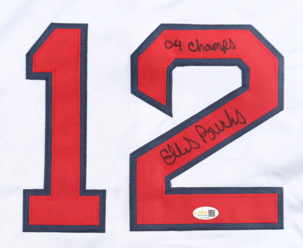 Ellis Burks Signed Jersey Inscribed "04 Champs" (JSA) at PristineAuction.com Ellis Burks Signed Jersey Inscribed "04 Champs" (JSA) at PristineAuction.com