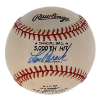 Lou Brock Signed 3,000th Hit Commemorative Baseball (JSA) at PristineAuction.com