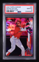 Shohei Ohtani 2020 Topps Chrome Pink Refractors #21 (PSA 10) at PristineAuction.com
