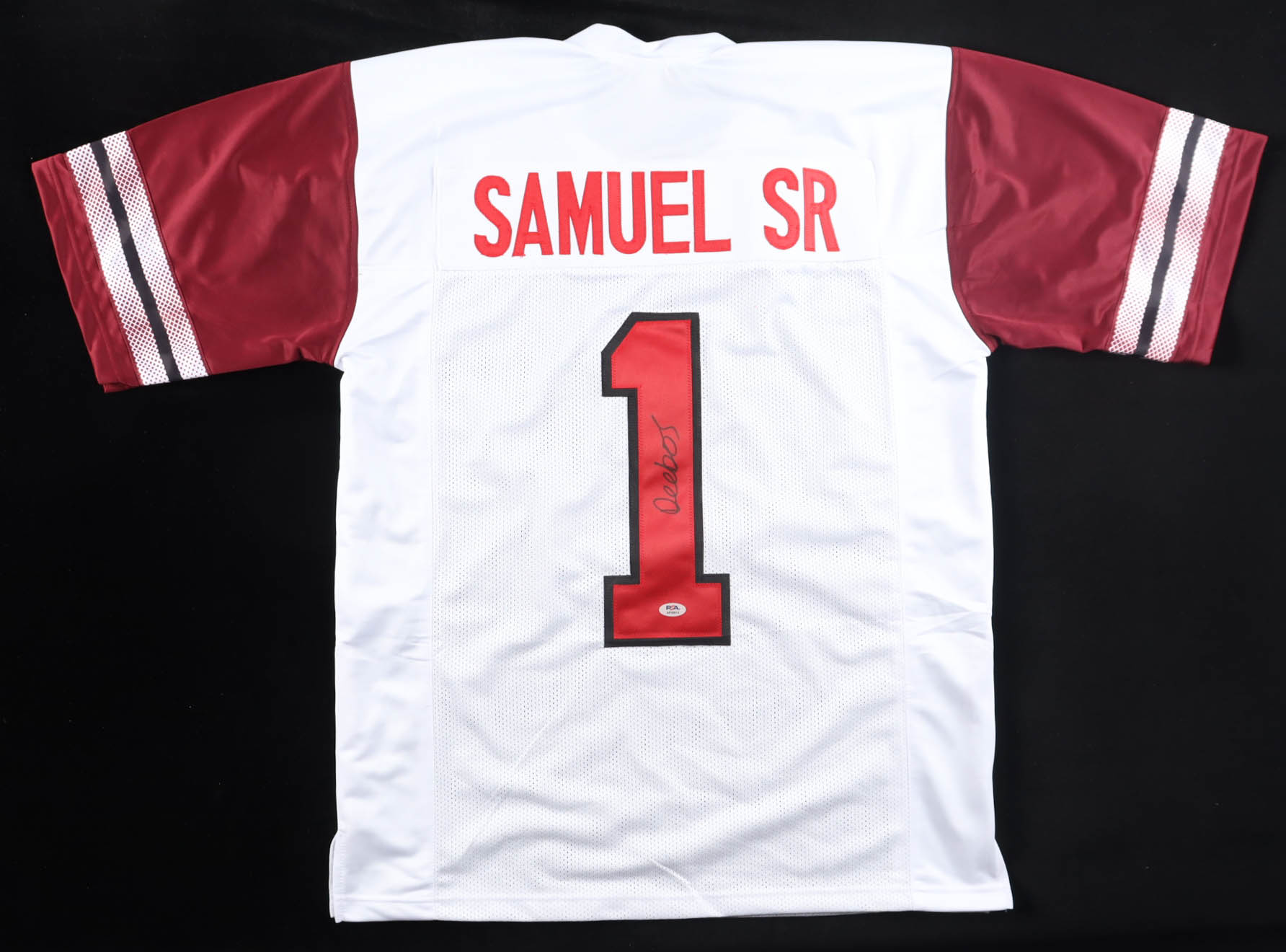 Deebo Samuel Sr. Signed Jersey (PSA) at PristineAuction.com Deebo Samuel Sr. Signed Jersey (PSA) at PristineAuction.com