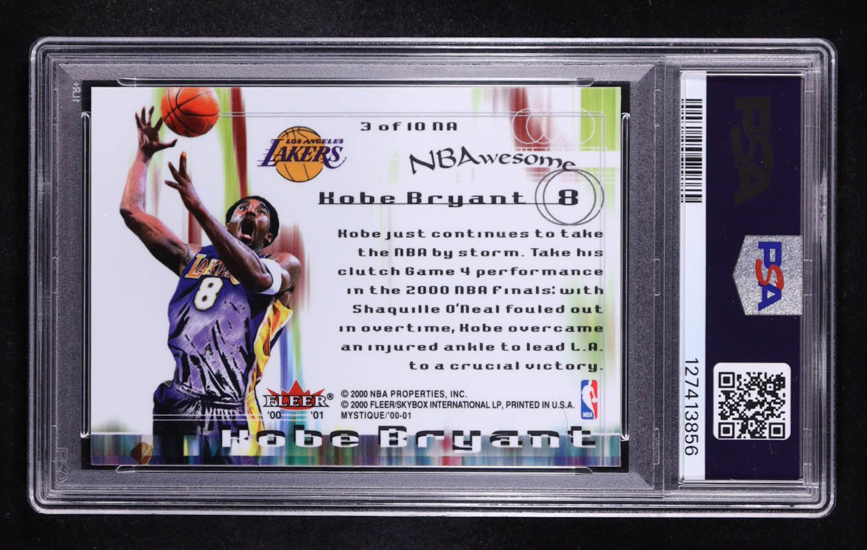 Kobe Bryant 2000-01 Fleer Mystique NBAwesome #3 (PSA 9) at PristineAuction.com Kobe Bryant 2000-01 Fleer Mystique NBAwesome #3 (PSA 9) at PristineAuction.com