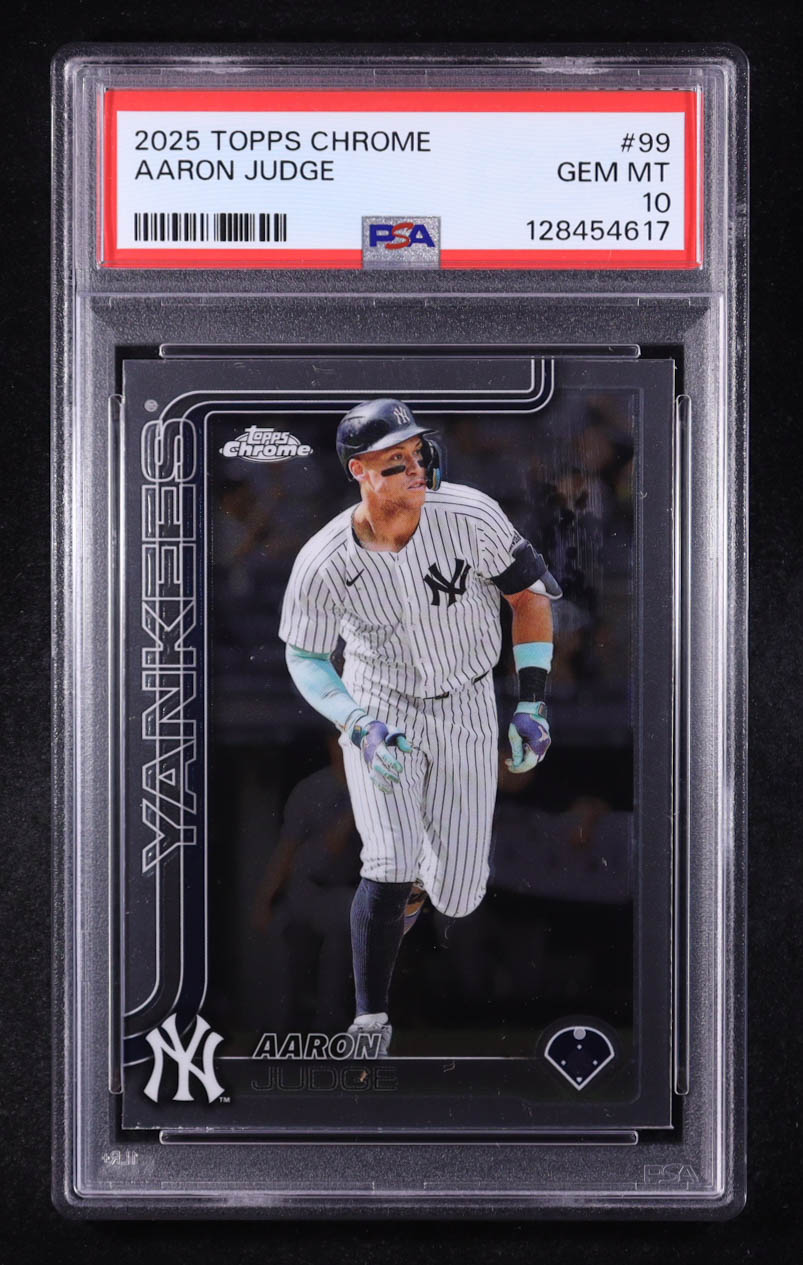 Aaron Judge 2025 Topps Chrome #99 (PSA 10) at PristineAuction.com Aaron Judge 2025 Topps Chrome #99 (PSA 10) at PristineAuction.com