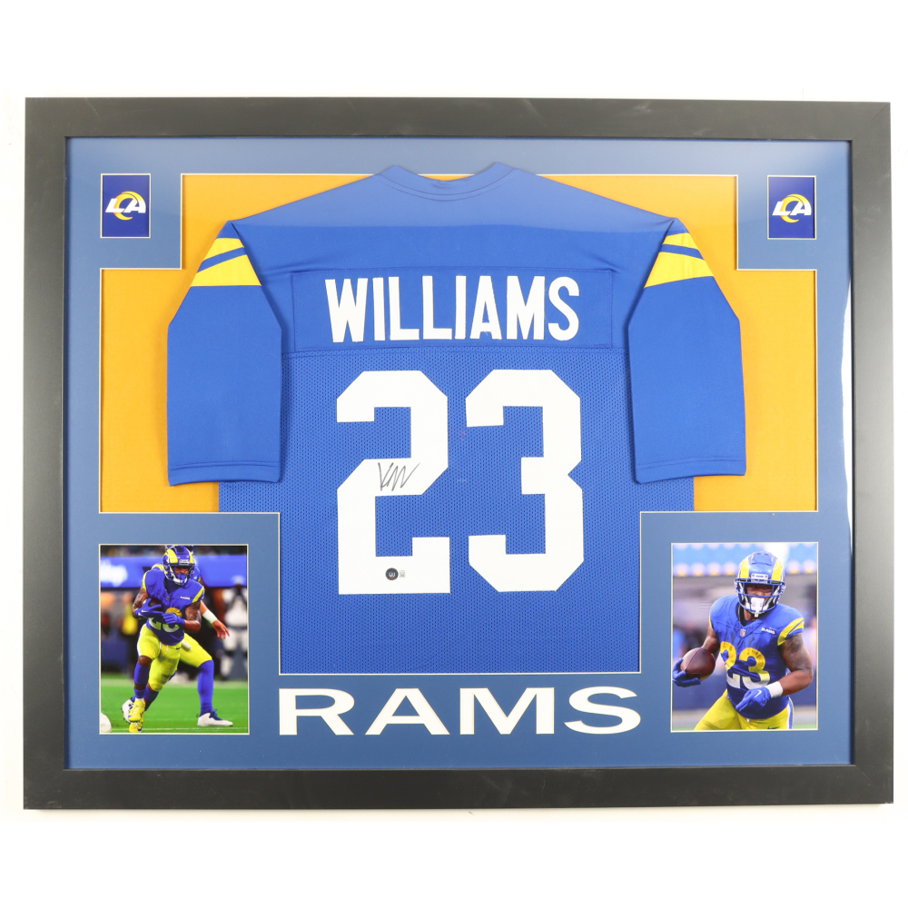 Kyren Williams Signed Custom Framed Jersey Display (Beckett) at PristineAuction.com