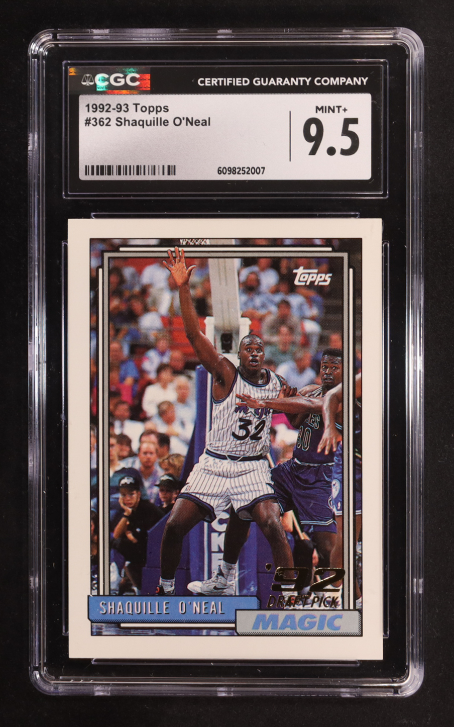 Shaquille O'Neal 1992-93 Topps #362 RC (CGC 9.5) at PristineAuction.com Shaquille O'Neal 1992-93 Topps #362 RC (CGC 9.5) at PristineAuction.com