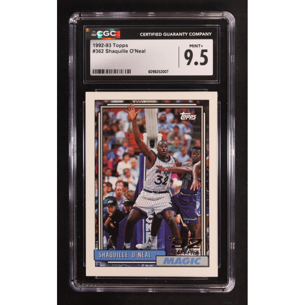 Shaquille O'Neal 1992-93 Topps #362 RC (CGC 9.5) at PristineAuction.com