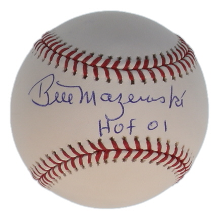Bill Mazeroski Signed OML Baseball Inscribed "HOF 01" (JSA) at PristineAuction.com Bill Mazeroski Signed OML Baseball Inscribed "HOF 01" (JSA) at PristineAuction.com