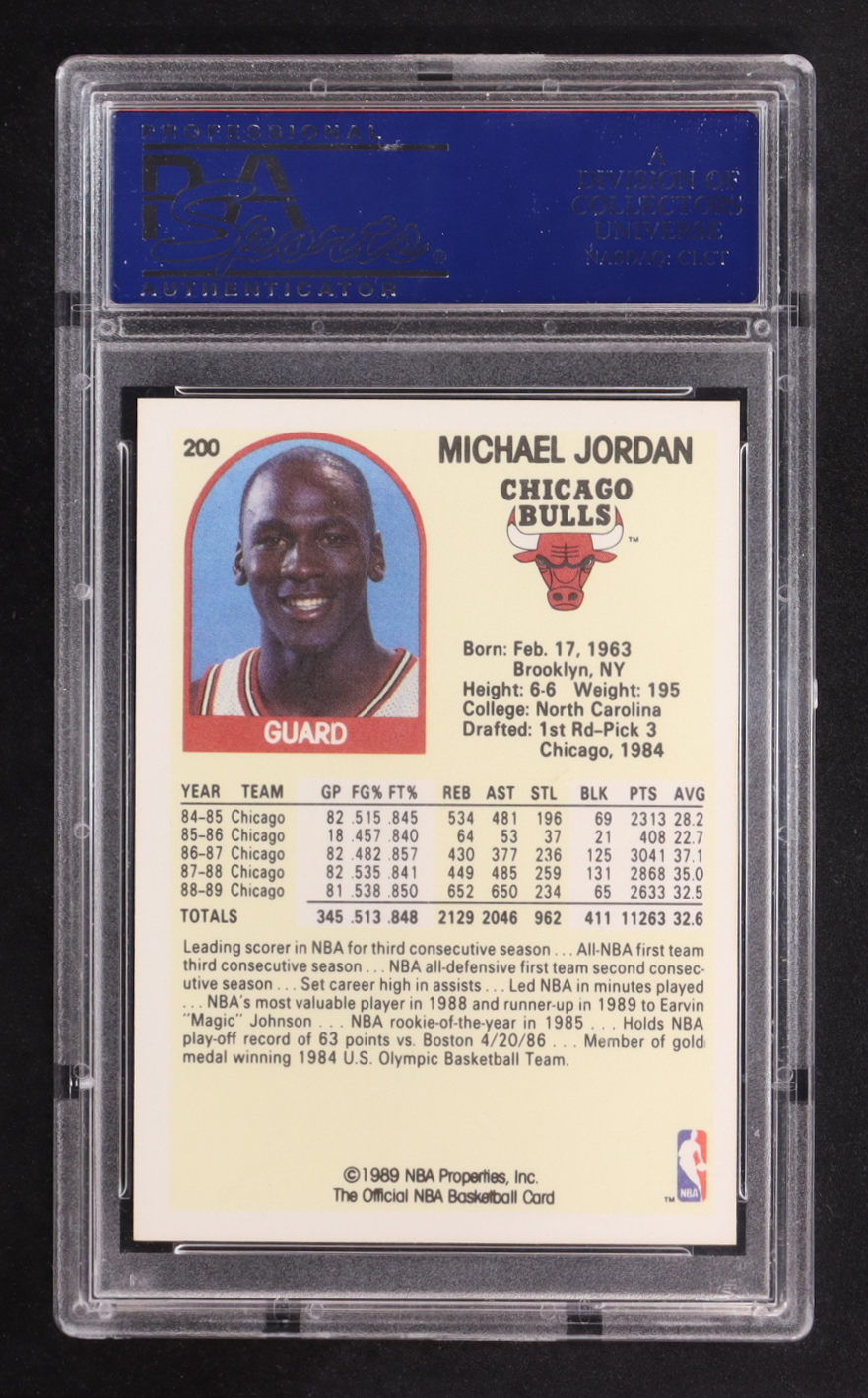 Michael Jordan 1989-90 Hoops #200 (PSA 10) at PristineAuction.com Michael Jordan 1989-90 Hoops #200 (PSA 10) at PristineAuction.com