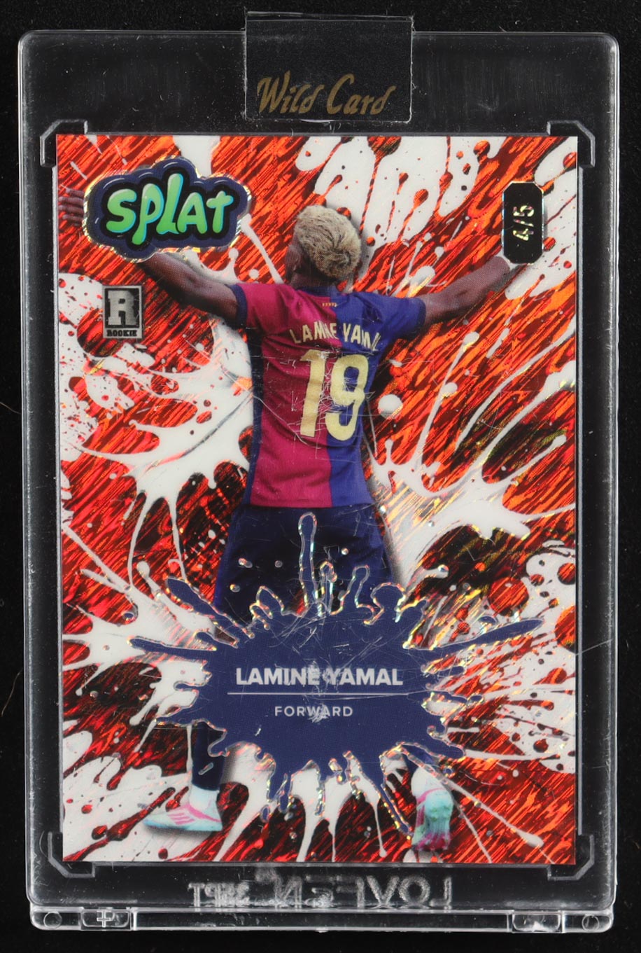Lamine Yamal 2024 Wild Card Splat Background 2 Red Shimmer #LY4 #4/5 RC at PristineAuction.com Lamine Yamal 2024 Wild Card Splat Background 2 Red Shimmer #LY4 #4/5 RC at PristineAuction.com