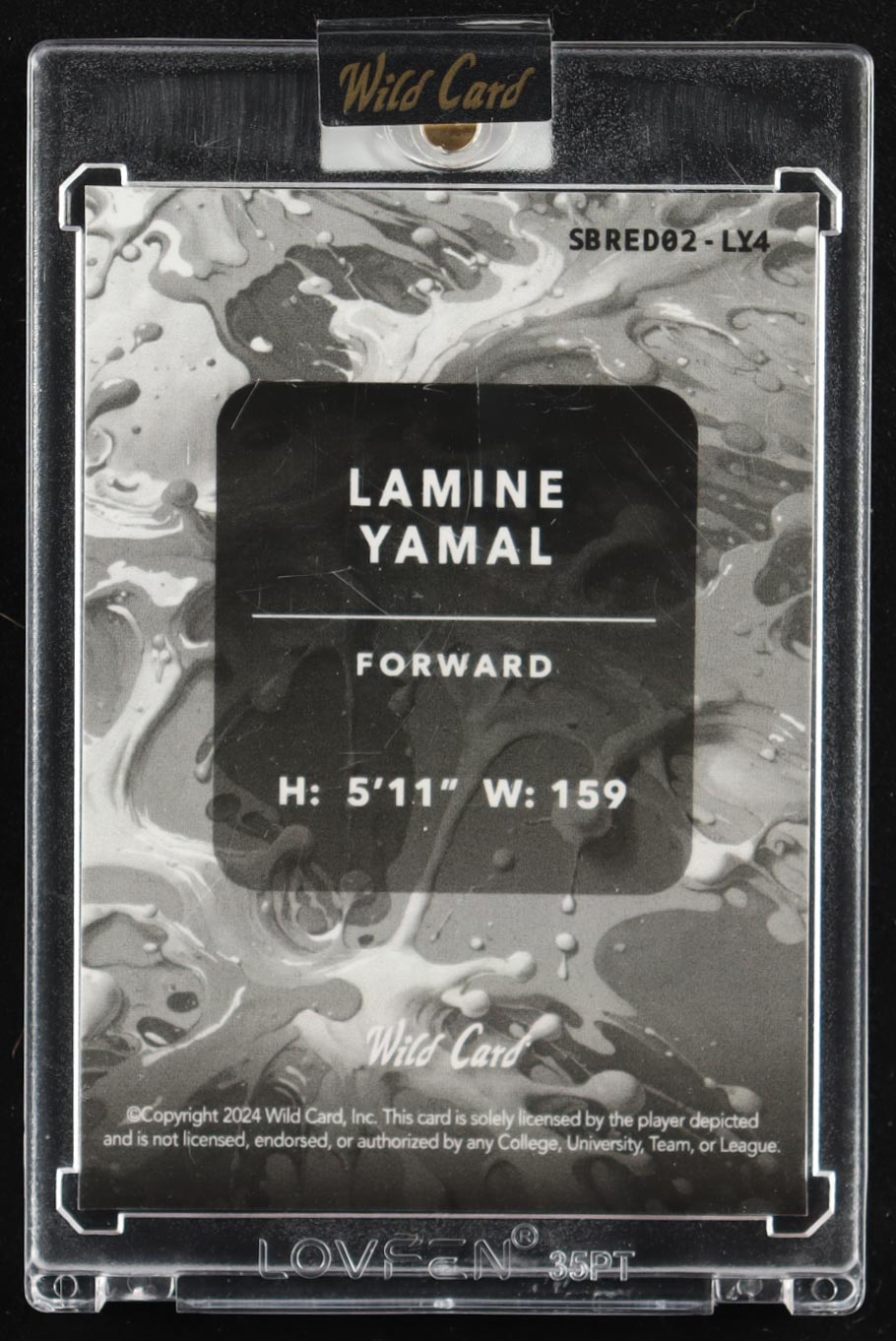 Lamine Yamal 2024 Wild Card Splat Background 2 Red Shimmer #LY4 #4/5 RC at PristineAuction.com Lamine Yamal 2024 Wild Card Splat Background 2 Red Shimmer #LY4 #4/5 RC at PristineAuction.com