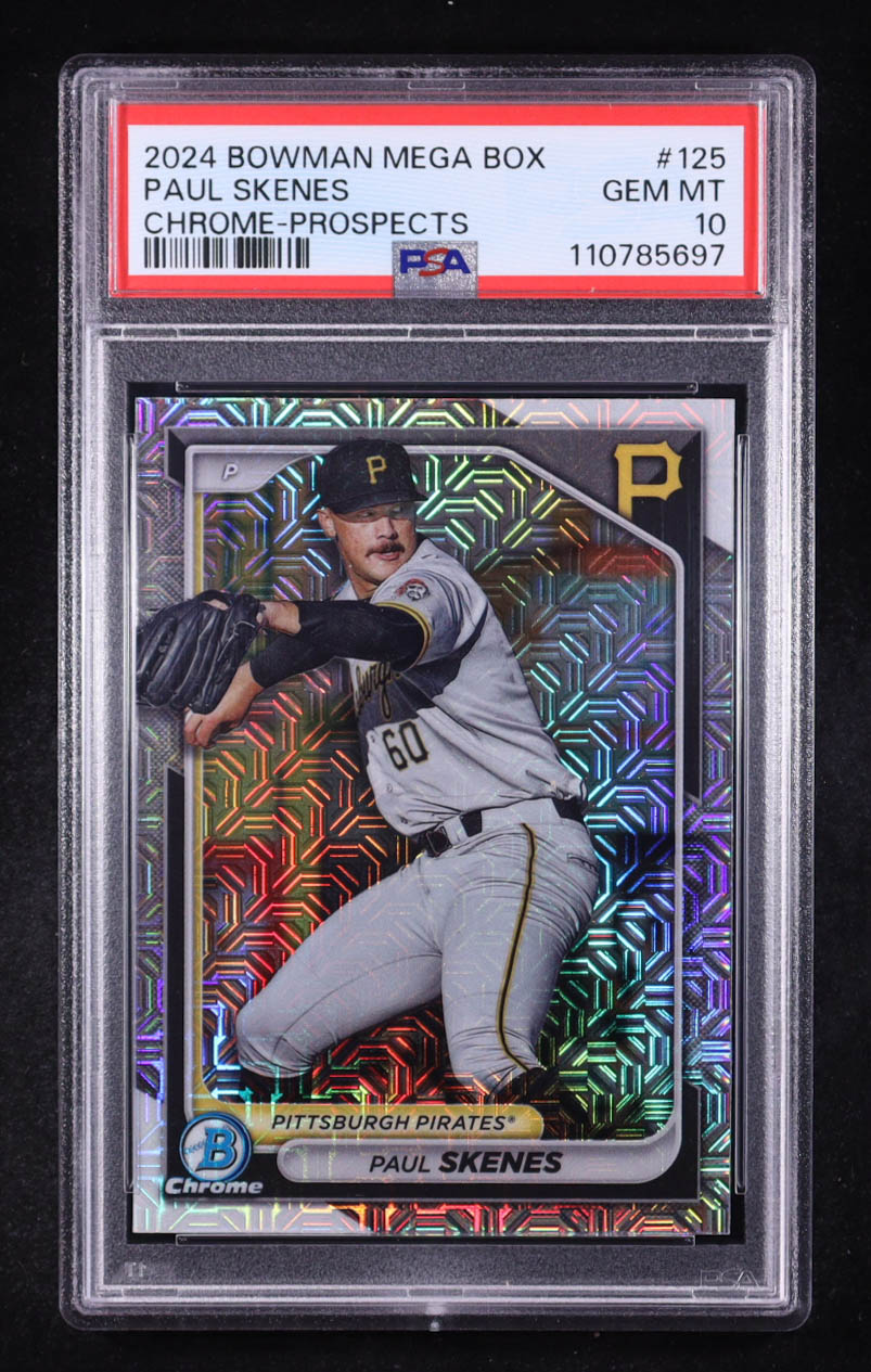 Paul Skenes 2024 Bowman Chrome Mega Box Prospects #BCP125 RC (PSA 10) at PristineAuction.com Paul Skenes 2024 Bowman Chrome Mega Box Prospects #BCP125 RC (PSA 10) at PristineAuction.com