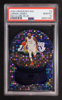 LeBron James 2020-21 Crown Royale Sno Globe Blue #3 #27/75 (PSA 10) at PristineAuction.com
