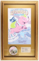 Disneyland "Dumbo The Flying Elephant Ride" Custom Framed Art Print Display with Ride Ticket & Souvenir Plate at PristineAuction.com