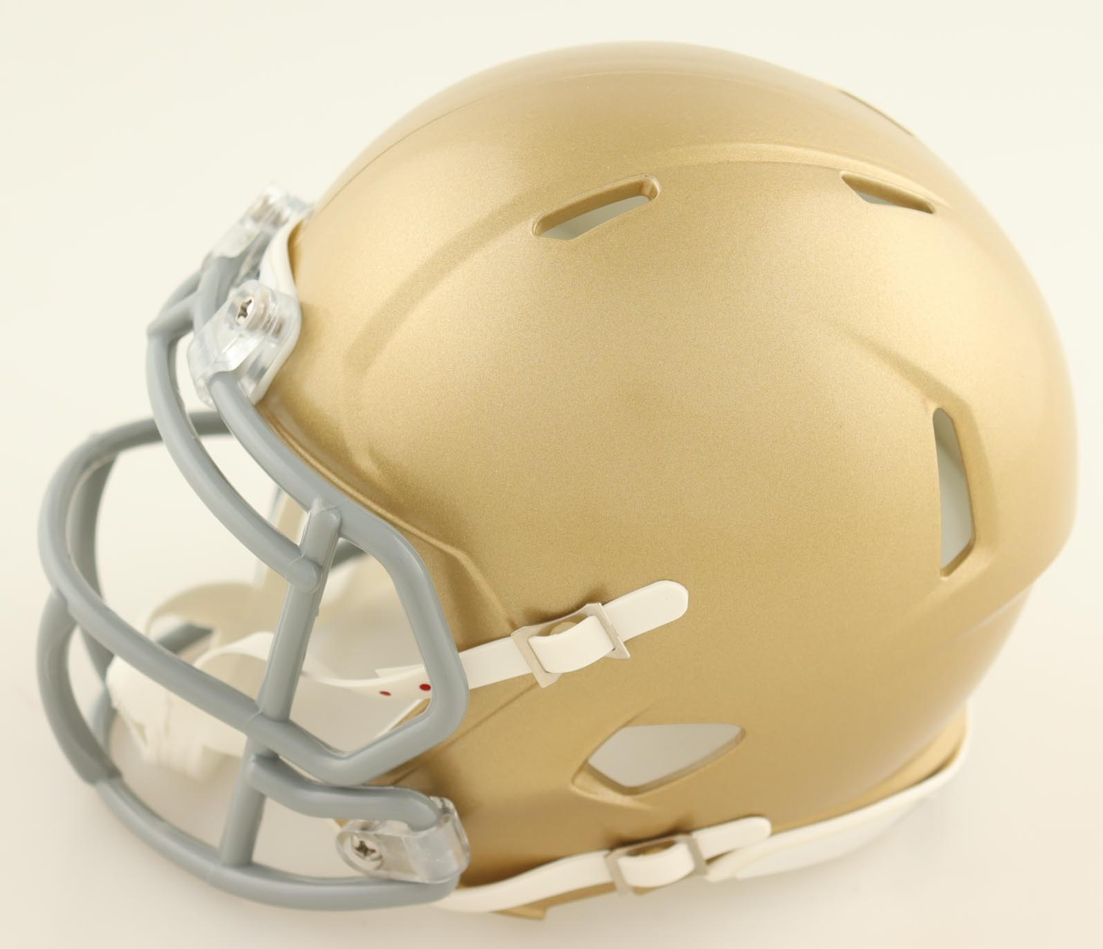Rudy Ruettiger Signed Notre Dame Fighting Irish Speed Mini Helmet (Fanatics) at PristineAuction.com Rudy Ruettiger Signed Notre Dame Fighting Irish Speed Mini Helmet (Fanatics) at PristineAuction.com