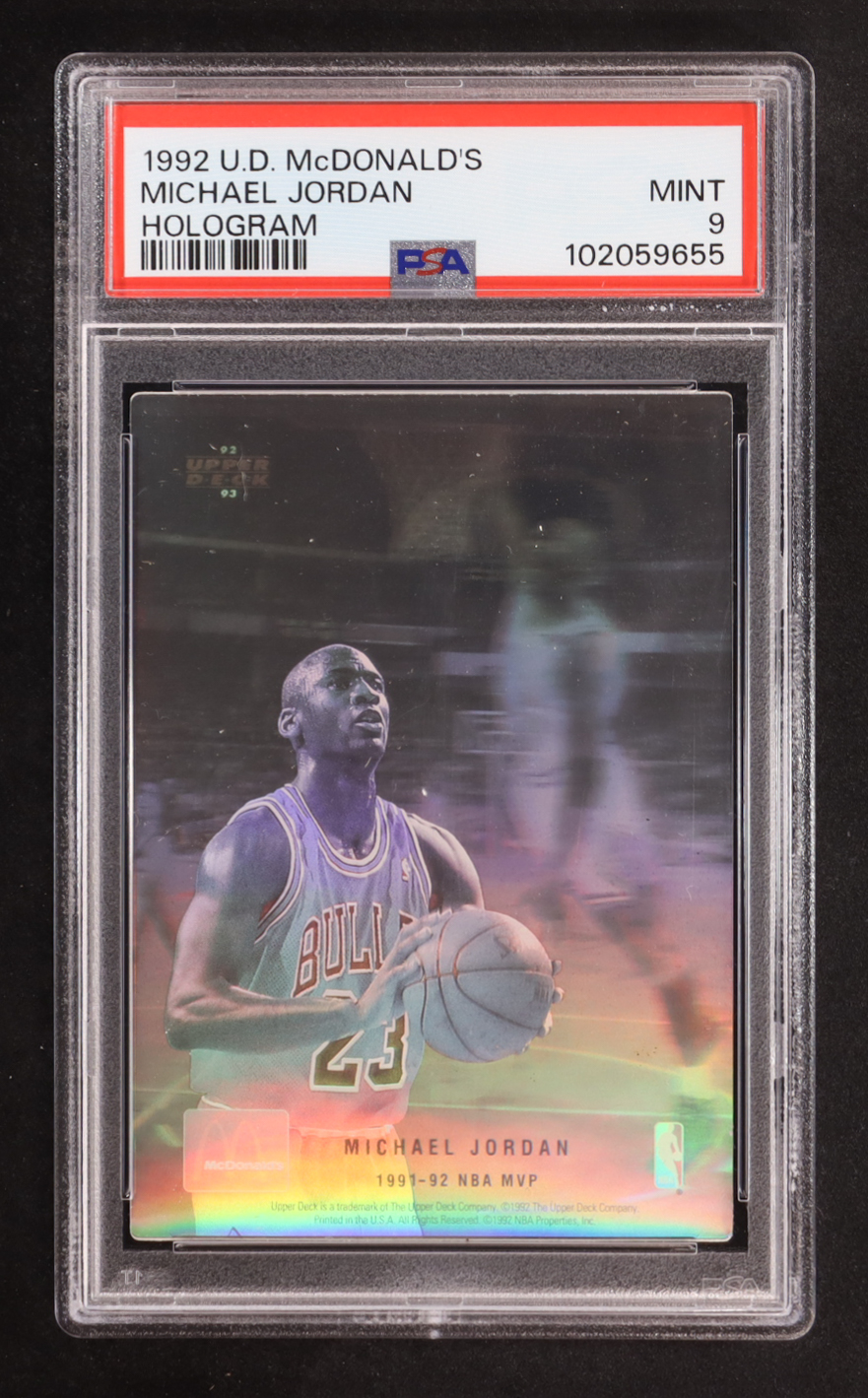 Michael Jordan 1992-93 Upper Deck Award Winner Holograms #AW9 (PSA 9) Blank Back at PristineAuction.com Michael Jordan 1992-93 Upper Deck Award Winner Holograms #AW9 (PSA 9) Blank Back at PristineAuction.com