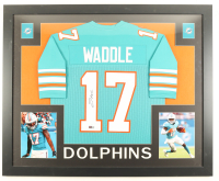Jaylen Waddle Signed Custom Framed Jersey (JSA & PIA) at PristineAuction.com