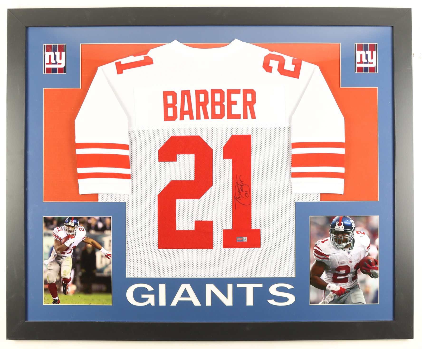 Tiki Barber Signed Custom Framed Jersey (PIA) at PristineAuction.com Tiki Barber Signed Custom Framed Jersey (PIA) at PristineAuction.com