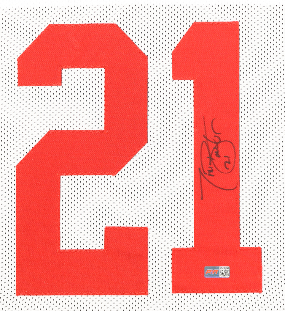 Tiki Barber Signed Custom Framed Jersey (PIA) at PristineAuction.com Tiki Barber Signed Custom Framed Jersey (PIA) at PristineAuction.com