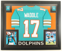 Jaylen Waddle Signed Custom Framed Jersey (JSA) at PristineAuction.com