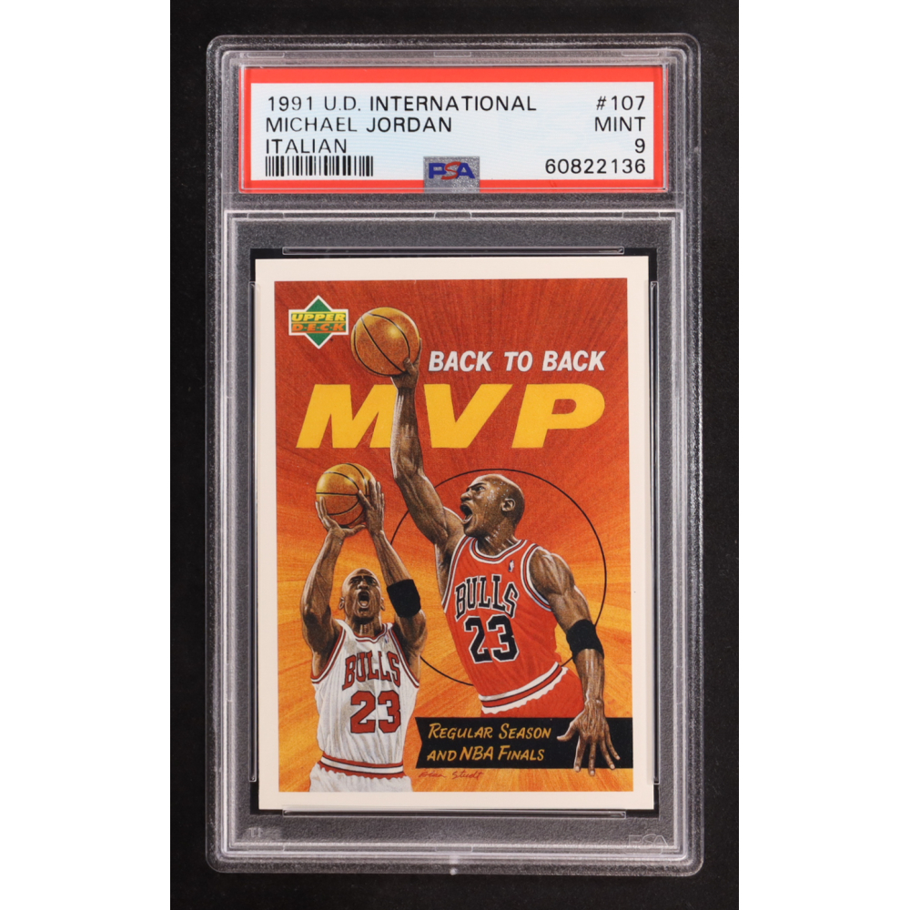 Michael Jordan 1991-92 Upper Deck International Italian #107 (PSA 9) at PristineAuction.com