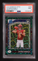 Jayden Daniels 2024 Donruss Optic Green Velocity #248 RR RC (PSA 9) at PristineAuction.com